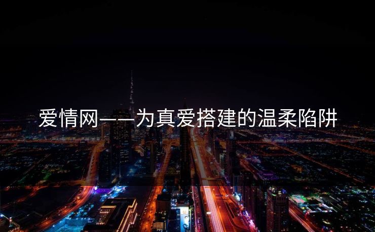 爱情网——为真爱搭建的温柔陷阱